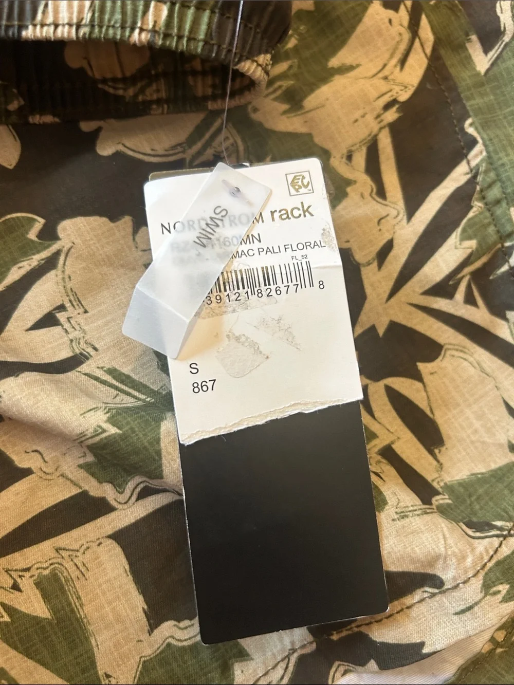 Zella New olive tarmac Pali floral lined swim shorts pockets Small activewear - Picture 5 of 12